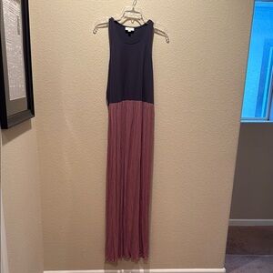 Raced back  Gray and Mauve Maxi Dress